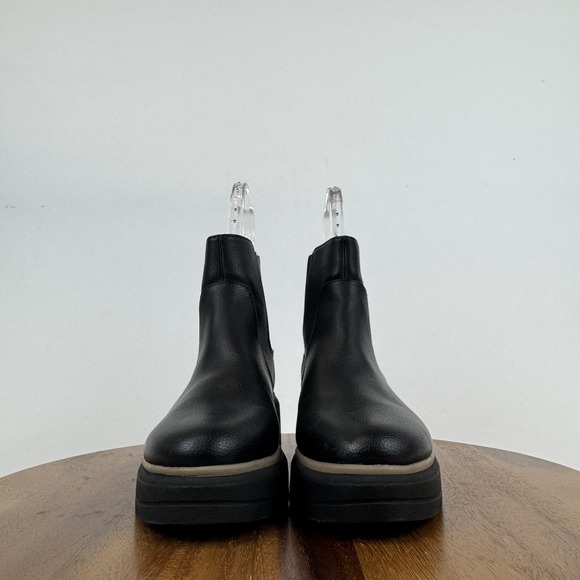 Womens Dr Scholls Nice Max Up Black Faux Pull On Wedge Chelsea Boots Size 6.5 M - Picture 3 of 8